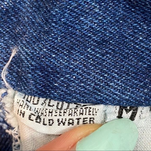 LFu's Fu's HighWaisted Blue Jean Skirt With Front & Back Pockets Size M - Picture 12 of 13